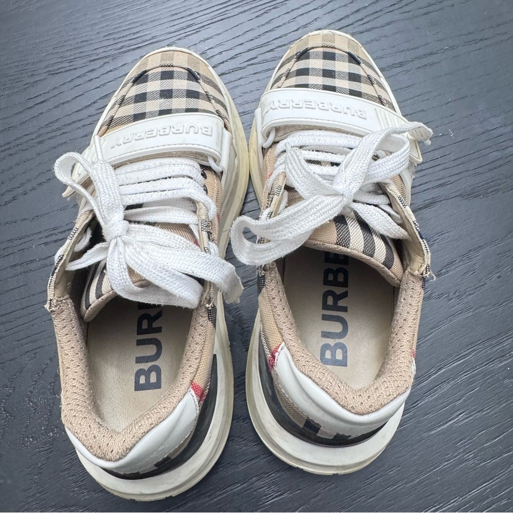 Burberry Women’s Regis Check Trainer Sneakers - Size 5.5 - Picture 4 of 7